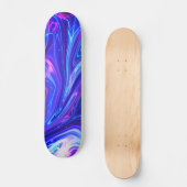 Roze en blauwe melkweg Abstract Persoonlijk Skateboard (Voorkant)