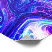 Roze en blauwe melkweg Abstract Poster (Hoek)