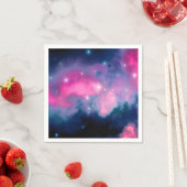 Roze en blauwe melkweg & sterren Abstract Servet (Insitu)