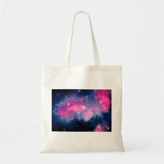 Roze en blauwe melkweg & sterren Abstract Tote Bag (Voorkant)