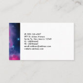 Roze en blauwe melkweg & sterren Abstract Visitekaartje (Achterkant)