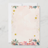 Roze en Blauwe Moderne Baby Shower Uitnodiging (Achterkant)