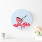 Roze en blauwe moderne kunst wandklok (Huis)