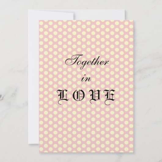 Roze en Blauwe Monogram Trouwpolka Stippen Kaart (Achterkant)