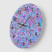 Roze en blauwe mozaïekhoudende Tegels Grote Klok (Hoek)