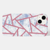 Roze en blauwe mozaïekpatroon  Case-Mate iPhone case (Achterkant (horizontaal))