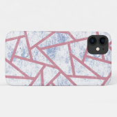 Roze en blauwe mozaïekpatroon Case-Mate iPhone case (Achterkant (horizontaal))