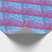 Roze en blauwe muggenglitter cadeaupapier (Hoek)