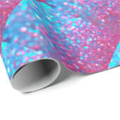 Roze en blauwe muggenglitter cadeaupapier (Rol Hoek)