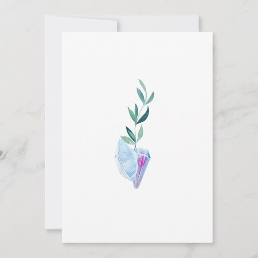 Roze en blauwe mysterie Pareltjes handfasting Kaart (Achterkant)