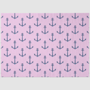 Roze en Blauwe Nautilische Serie Ontwerp 7 Tissuepapier