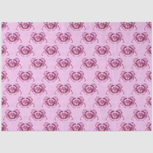 Roze en Blauwe Nautilsche Serie Ontwerp 2 Tissuepapier (Voorkant)