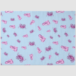 Roze en Blauwe Nautische Serie Ontwerp 15 Tissuepapier