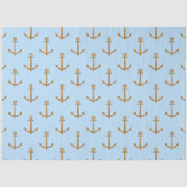 Roze en Blauwe Nautische Serie Ontwerp 6 Tissuepapier