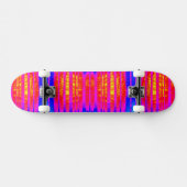 Roze en blauwe Neon Stripe skateboard (Horizontaal)