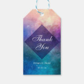 Roze en blauwe nevel cadeaulabel (Voorkant)