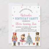 Roze en Blauwe Notenkraker Uitnodiging van de Verj (Voorkant)