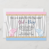 Roze en blauwe olifant onthullen geslacht kaart (Achterkant)