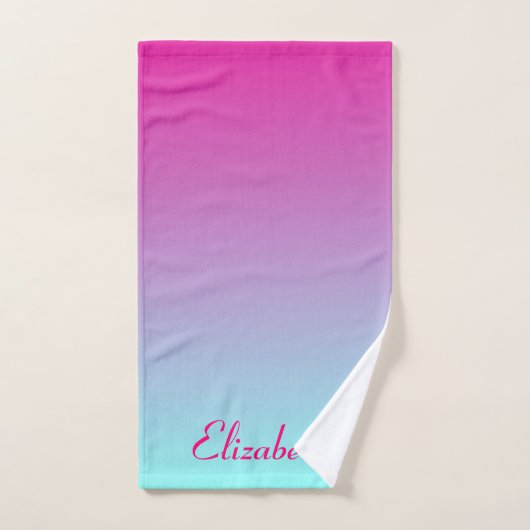 Roze en Blauwe Ombre Delight Bad Handdoek (Handdoek)