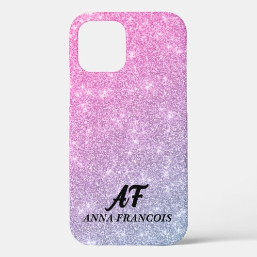 Roze en blauwe ombre getextureerd Case-Mate iPhone case (Achterkant)