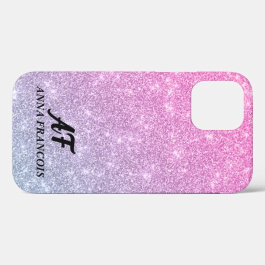 Roze en blauwe ombre getextureerd Case-Mate iPhone case (Achterkant (horizontaal))