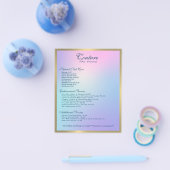 Roze en blauwe ombre gouden accentuering flyer (Enkel)