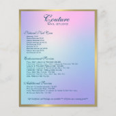 Roze en blauwe ombre gouden accentuering flyer (Voorkant)