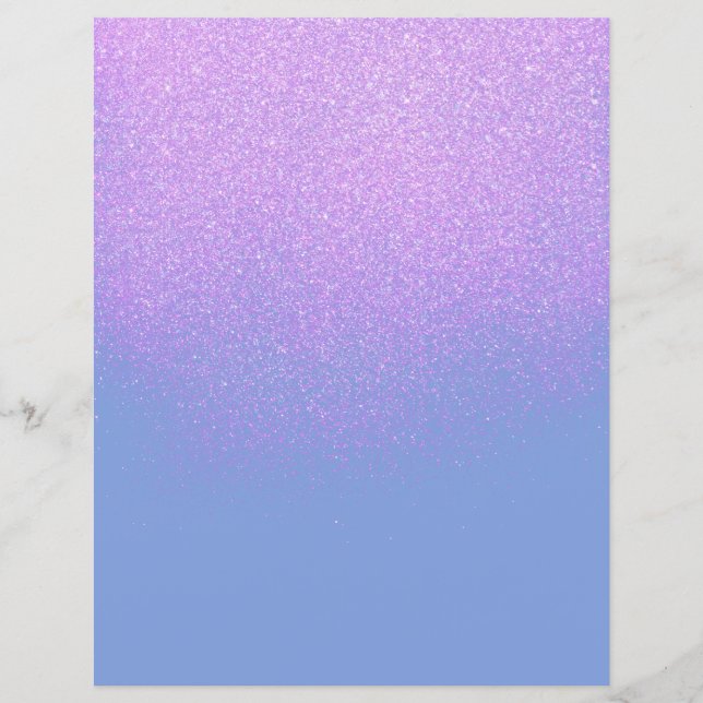 Roze en blauwe ombre Shimmer Scrapbook Paper (Voorkant)