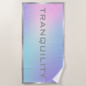 Roze en blauwe ombre Silver lijst yoga mat Strandlaken (Voorkant)