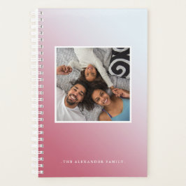 Roze en Blauwe Ombre Twee Fotoplanner Planner
