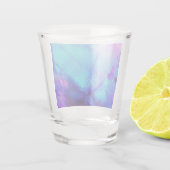 Roze en blauwe opaal - shot glas (Achterkant)