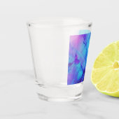Roze en blauwe opaal - shot glas (Links)