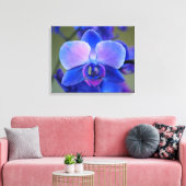 Roze en Blauwe Orchidee Canvas Afdruk (Insitu (Woonkamer))