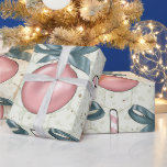Roze en Blauwe Ornamenten Candy Canes Christmas Cadeaupapier<br><div class="desc">Introductie van onze Modern Christmas Wrapping Paper, een heerlijke mix van hedendaagse charme en feestelijke feestdagen. Dit inpakpapier heeft een zachte lichtgroene honingraat achtergrond versierd met een speels patroon. Elegante blauwe en levendige roze kerstornamenten bungelen sierlijk en voegen een vleugje verfijning toe aan het ontwerp. Tussen de ornamenten zijn heerlijke...</div>