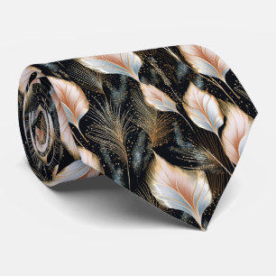 Roze en blauwe pampas gras glitter stropdas