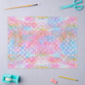 Roze en Blauwe Pastel Geweldige Patroon Tissuepapier (Craft)