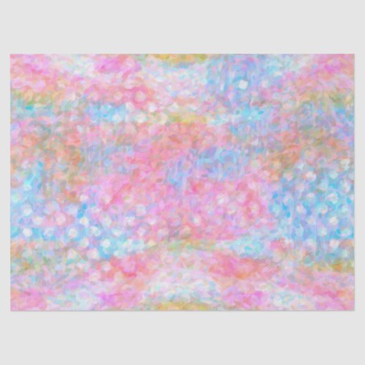 Roze en Blauwe Pastel Geweldige Patroon Tissuepapier (Voorkant)