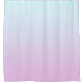 Roze en blauwe pastel gradiënt achtergrond douchegordijn (Voorkant)