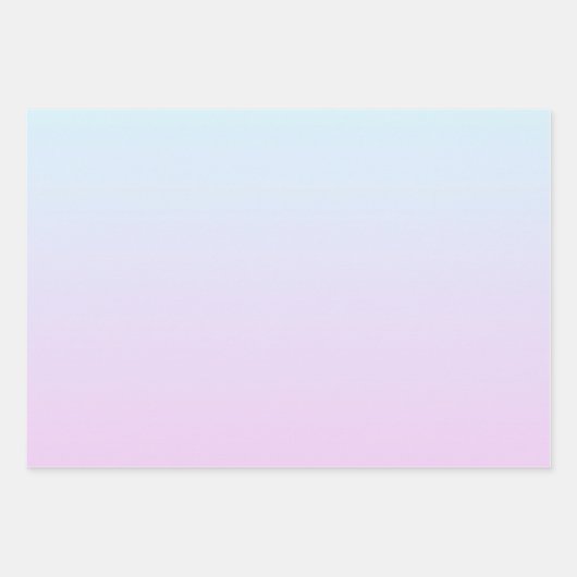Roze en blauwe pastel gradiënt achtergrond inpakpapier vel (Voorkant)