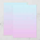Roze en blauwe pastel gradiënt achtergrond kaart (Voorkant / Achterkant)