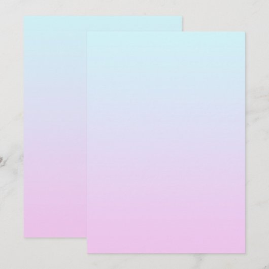 Roze en blauwe pastel gradiënt achtergrond kaart (Voorkant / Achterkant)