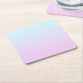 Roze en blauwe pastel gradiënt achtergrond kartonnen onderzetters (Schuin)