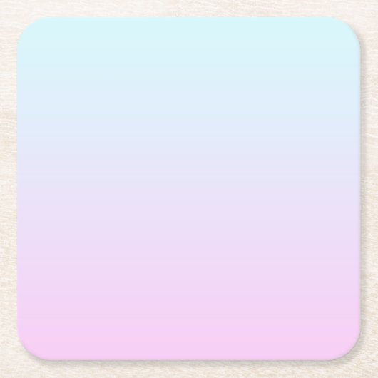 Roze en blauwe pastel gradiënt achtergrond kartonnen onderzetters (Voorkant)
