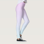 Roze en blauwe pastel gradiënt achtergrond leggings (Rechts)