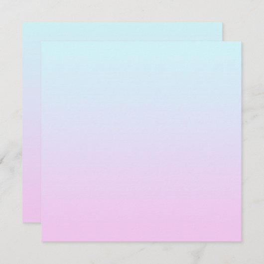 Roze en blauwe pastel gradiënt achtergrond notitiekaartje (Voorkant / Achterkant)