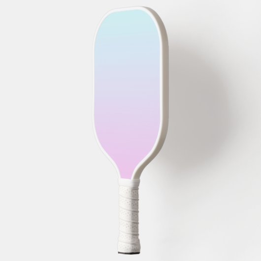 Roze en blauwe pastel gradiënt achtergrond pickleball paddle (Links)
