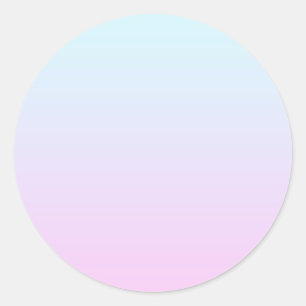 Roze en blauwe pastel gradiënt achtergrond ronde sticker