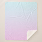 Roze en blauwe pastel gradiënt achtergrond sherpa deken (Voorkant)