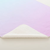 Roze en blauwe pastel gradiënt achtergrond sherpa deken (3/4)