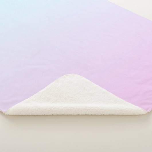 Roze en blauwe pastel gradiënt achtergrond sherpa deken (3/4)